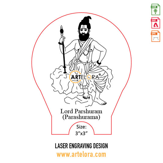 Lord Parshuram (Parashurama) Laser Engraving
