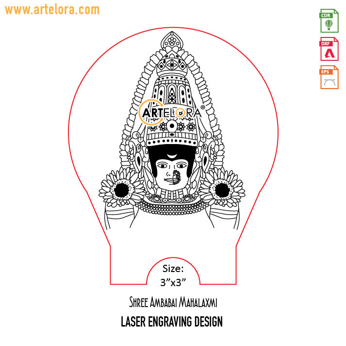 Shree Ambabai Mahalaxmi Laser Engraving