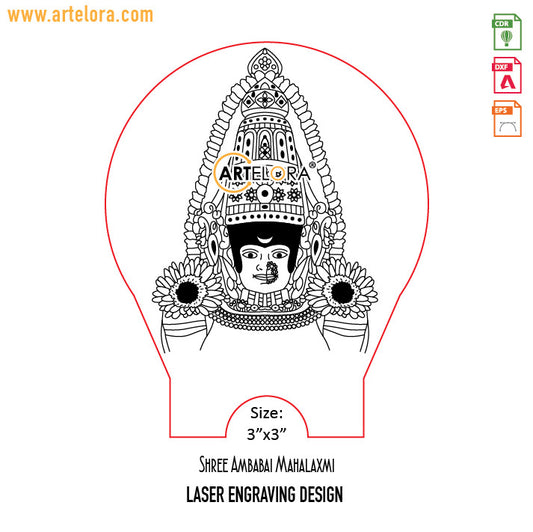 Shree Ambabai Mahalaxmi Laser Engraving