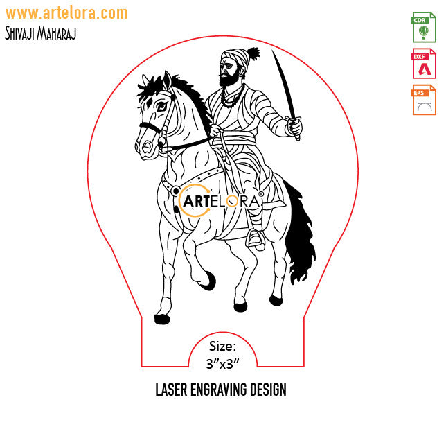 Shivaji Maharaj Laser Engraving