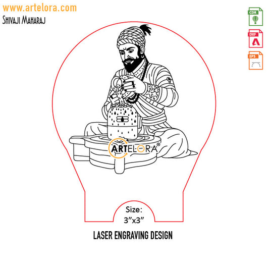 Shivaji Maharaj Laser Engraving