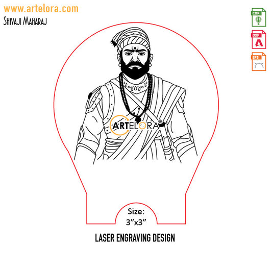 Shivaji Maharaj Laser Engraving