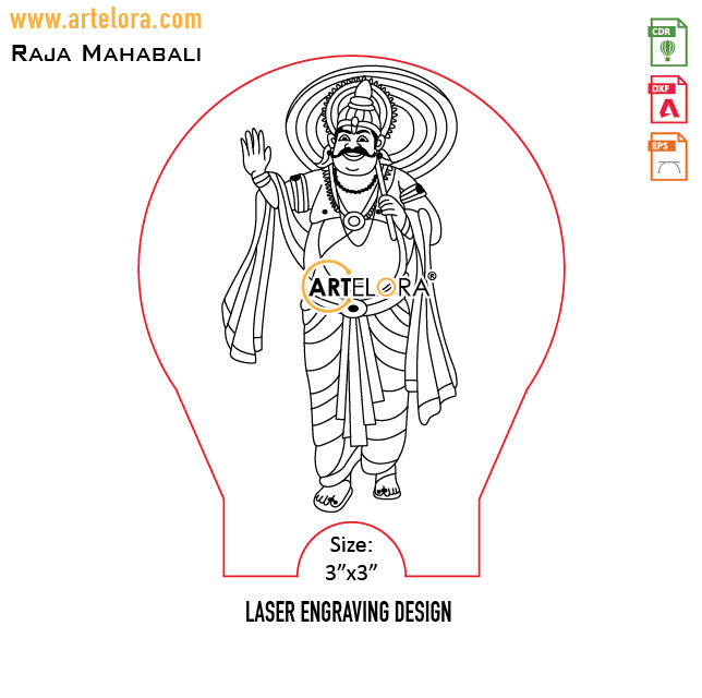 Raja Mahabali Laser Engraving