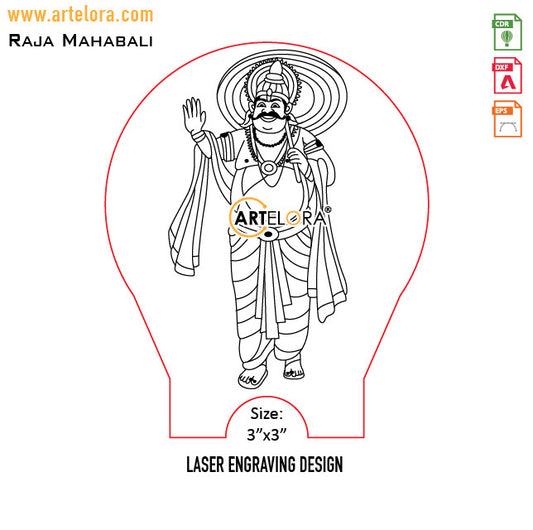 Raja Mahabali Laser Engraving