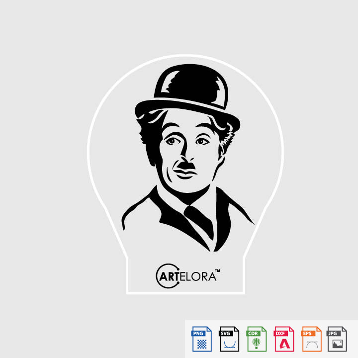 Laser Engraving charlie chaplin