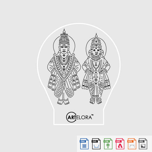 Laser Engraving Panduranga & Rukmini Devi (Vithala)