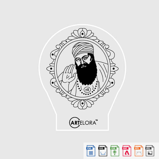 Laser Engraving Guru Nanak Dev Ji