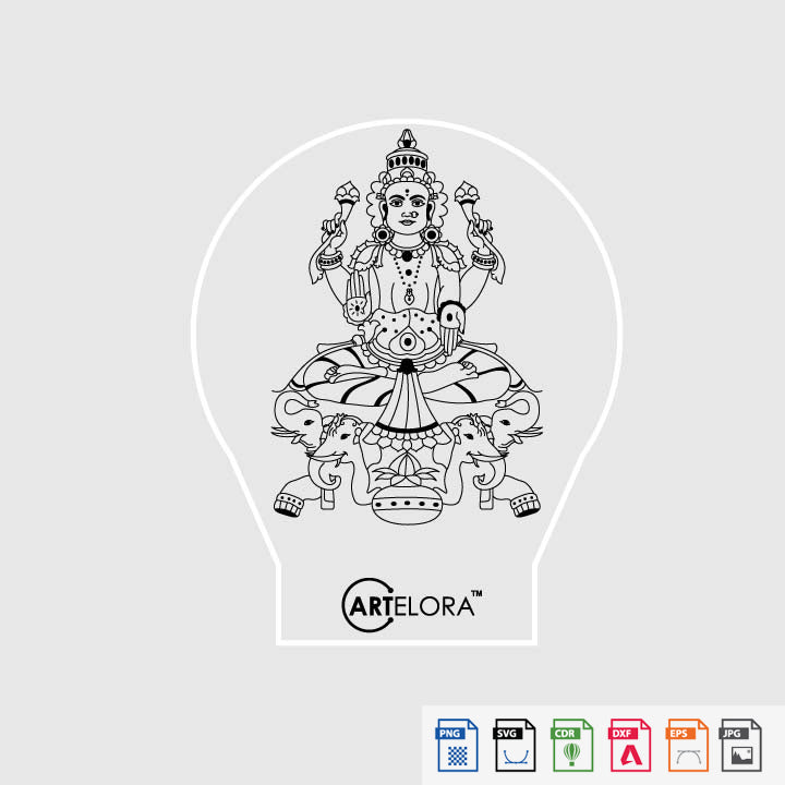 Laser Engraving Lakshmi mata