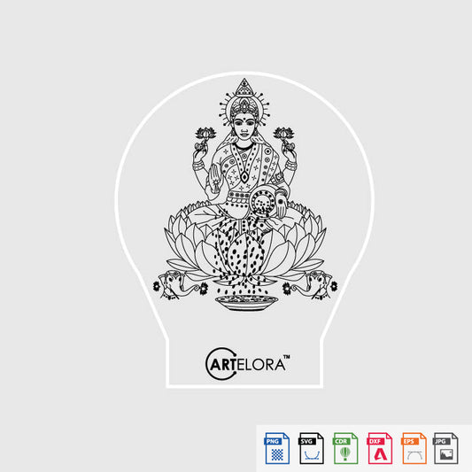 Laser Engraving Lakshmi mata