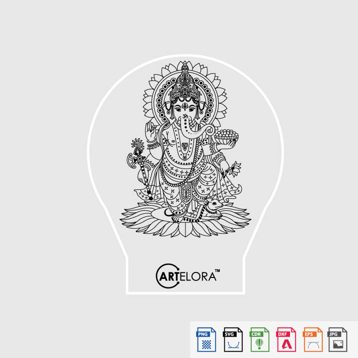 Laser Engraving Ganesh