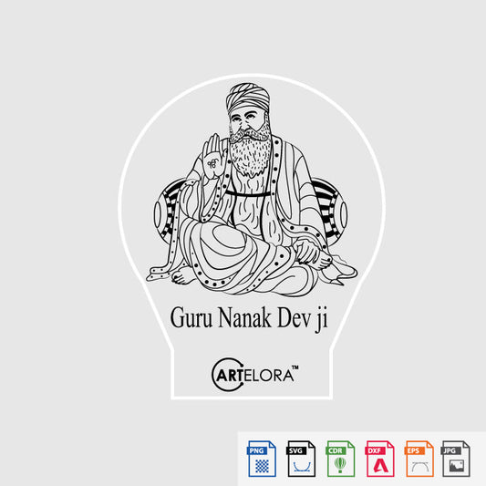 Laser Engraving Guru Nanak Dev ji