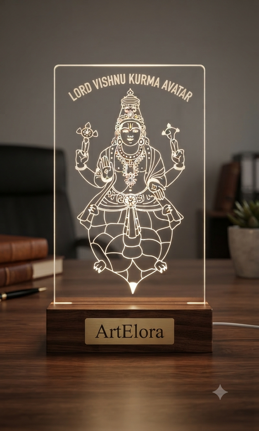 Laser Engraving Lord Vishnu Kurma Avatar