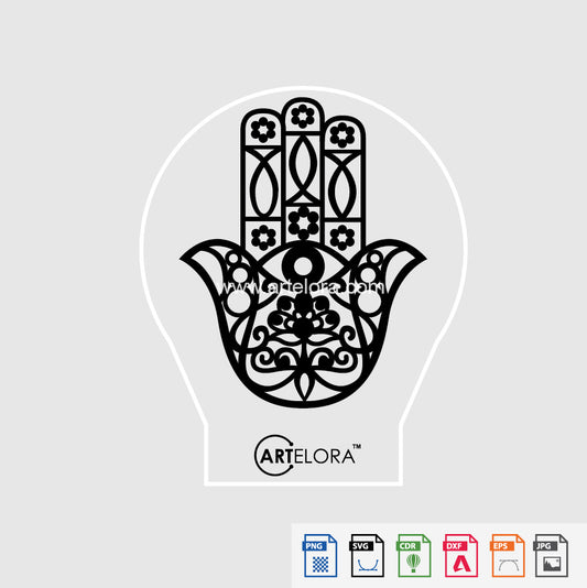 Laser Engraving Hamsa