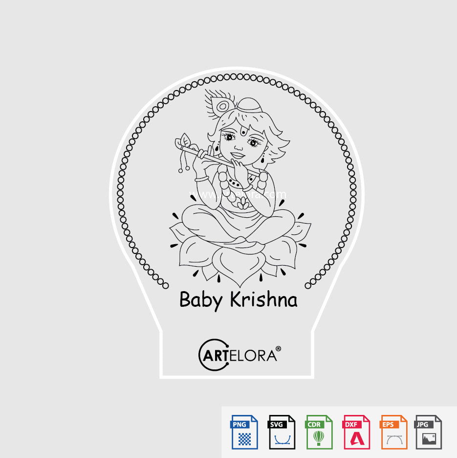 Laser Engraving Baby Krishna