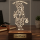Laser Engraving Lord Vishnu Vaman Avatar