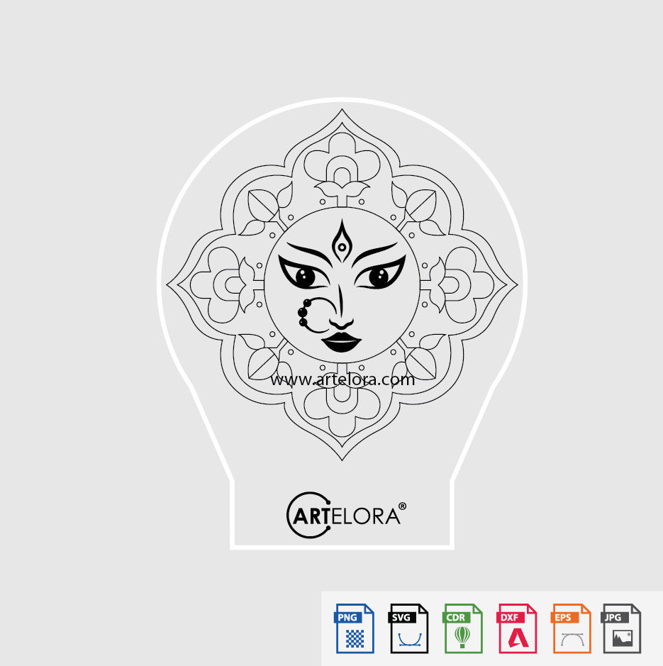 Laser Engraving Devi Durga maa