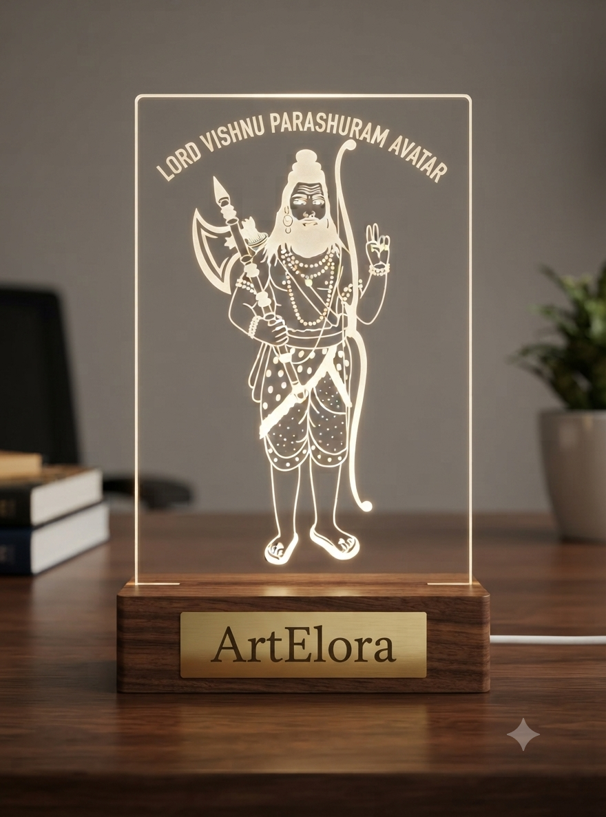 Laser Engraving Lord Vishnu Parashuram Avatar