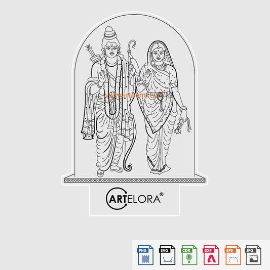 Laser Engraving  Jay Shri Ram & sita mata