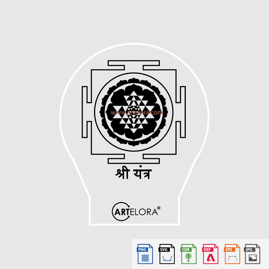 Laser Engraving Shree Yantra