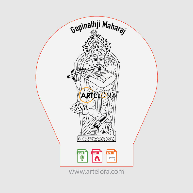 Laser Engraving Gopinathji Maharaj