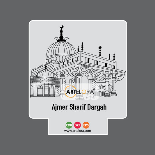 Laser Engraving Ajmer Sharif Dargah Vector (Islamic Design)