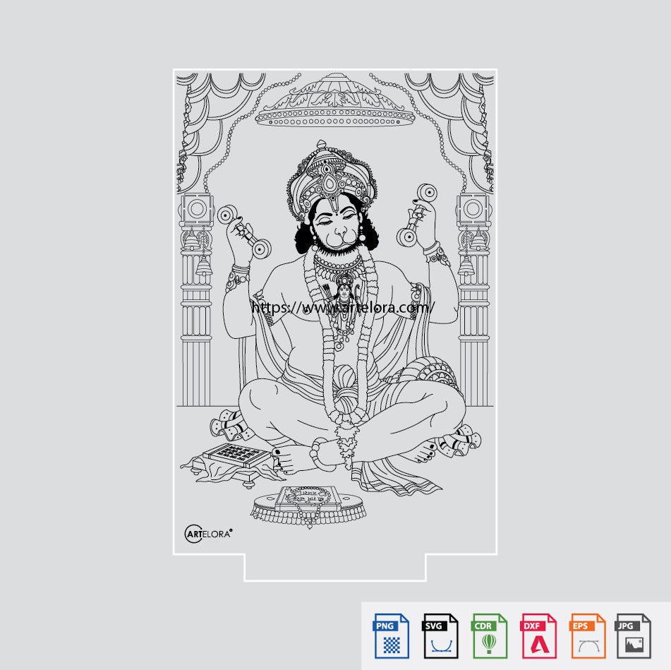 Laser Engraving Hanuman Ji