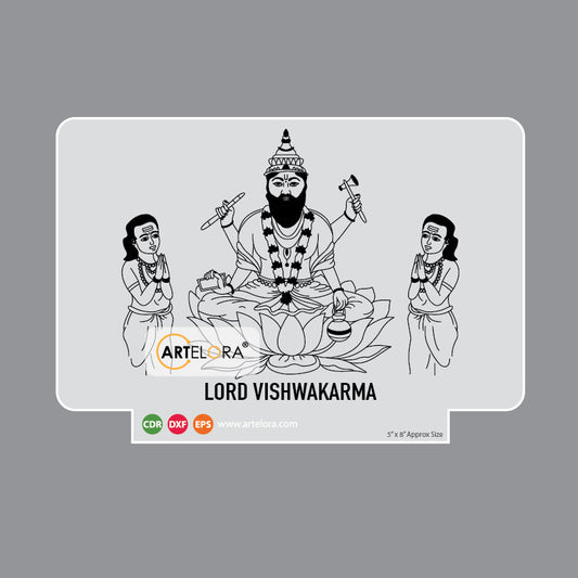 Laser Engraving Lord Vishwakarma