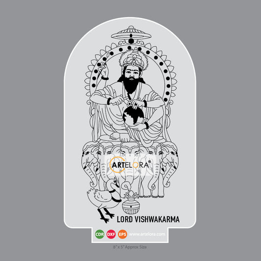 Laser Engraving Lord Vishwakarma