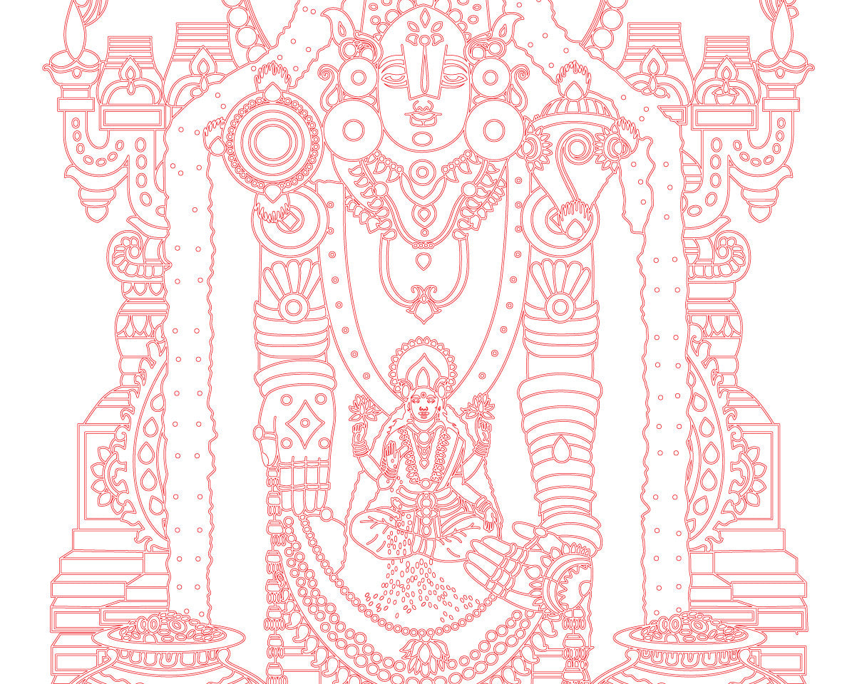 Laser Engraving Venkatesaya (Tirupati Balaji)