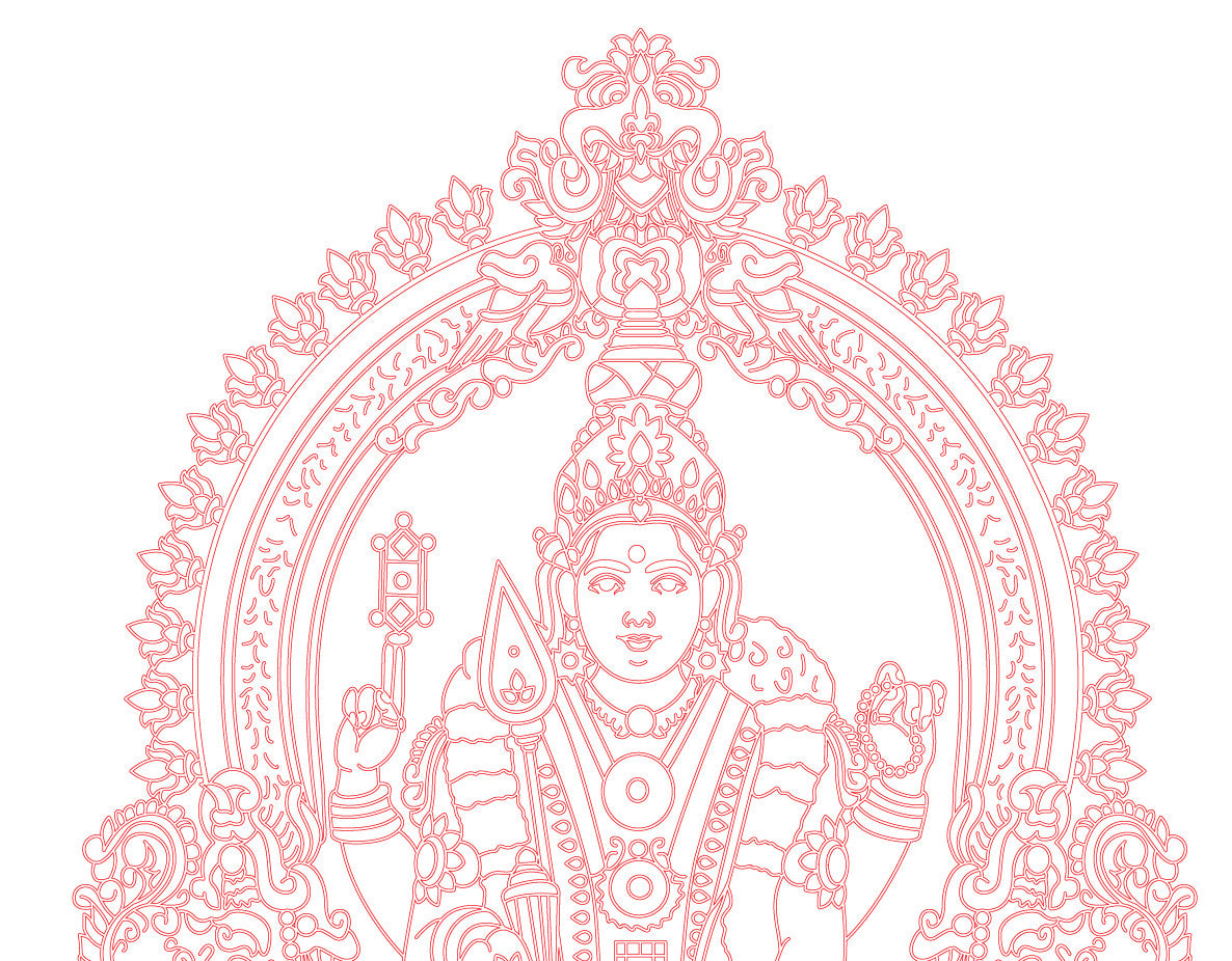 Laser Engraving Murugan Kartikeya Bhagwan