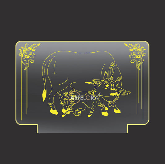 Laser Engraving Pichwai Cow Art (Kamdhenu Gay)