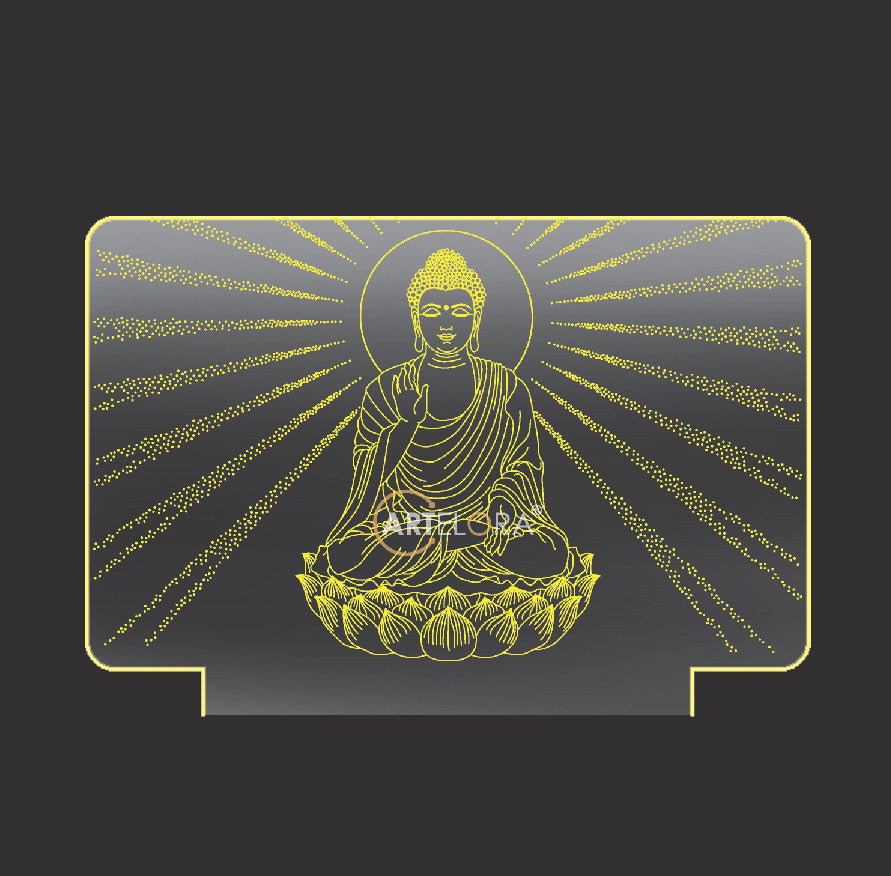 Laser Engraving Gautam Buddha