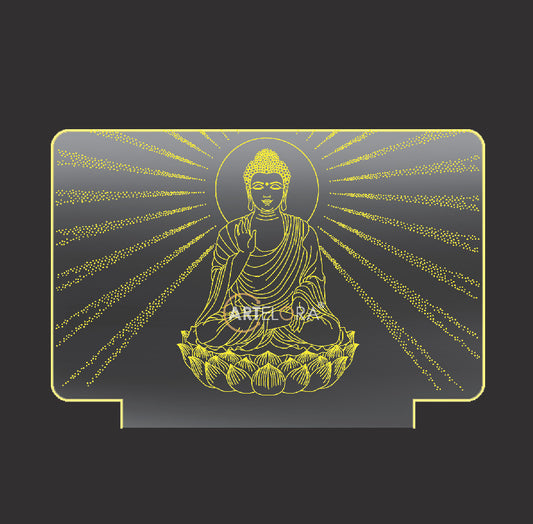 Laser Engraving Gautam Buddha