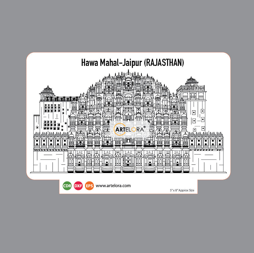 Laser Engraving Hawa Mahal (Jaipur) Rajasthan