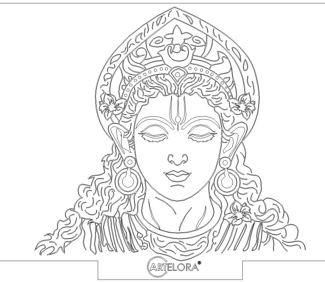 Laser Engraving Jay Shri Ram Drawing