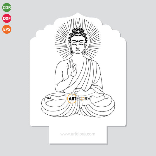 Laser Engraving Gautam Buddha