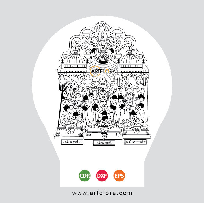 Laser Engraving Shri Mahalaxmi Mandir