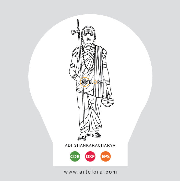 Laser Engraving Adi Shankaracharya