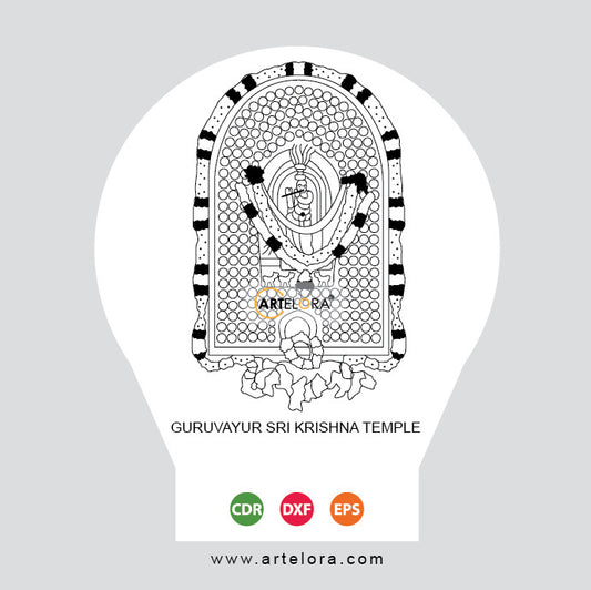 Laser Engraving Guruvayur Sri Krishna Temple