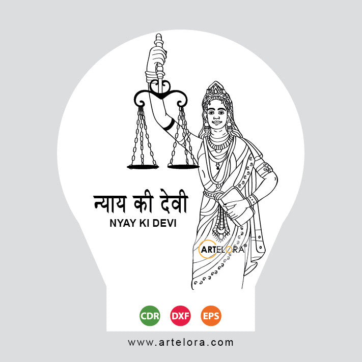 Laser Engraving Nyaye Murti - Nyay Ki Devi(india)