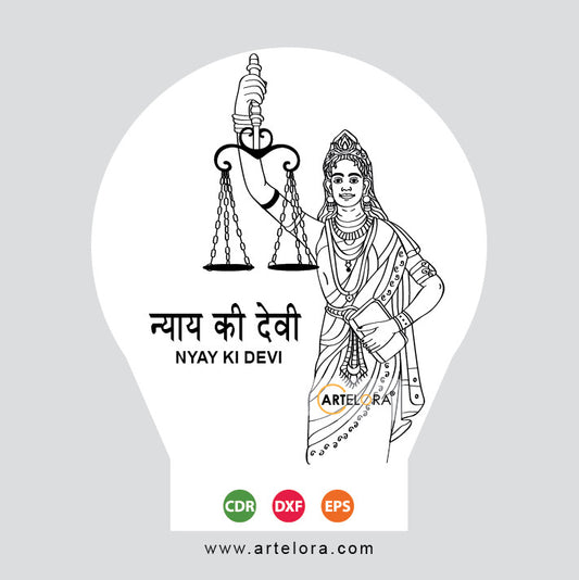 Laser Engraving Nyaye Murti - Nyay Ki Devi(india)