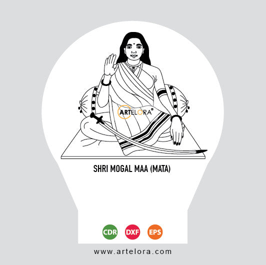 Laser Engraving Shri Mogal Maa (Mata)