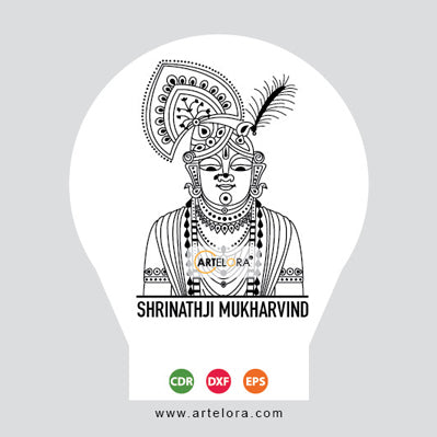 Shrinathji Maharaj Mukharvind Laser Engraving