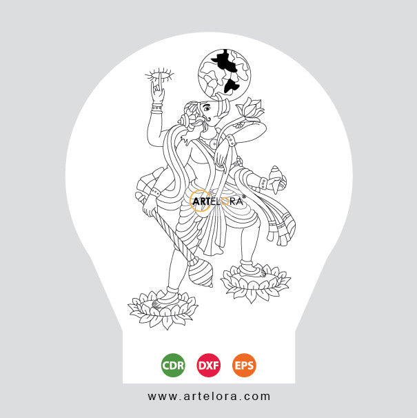 Laser Engraving Varaha Avatar (Lord Vishnu)