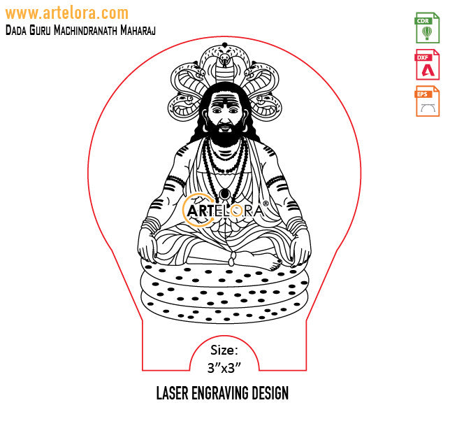 Dada Guru Machindranath Maharaj Laser Engraving
