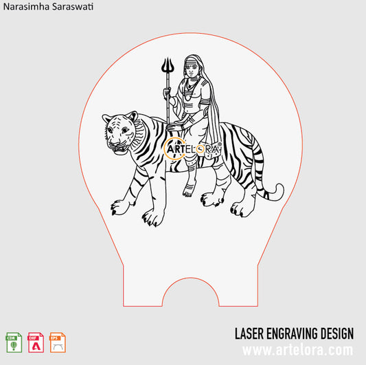 Narasimha Saraswati Laser Engraving