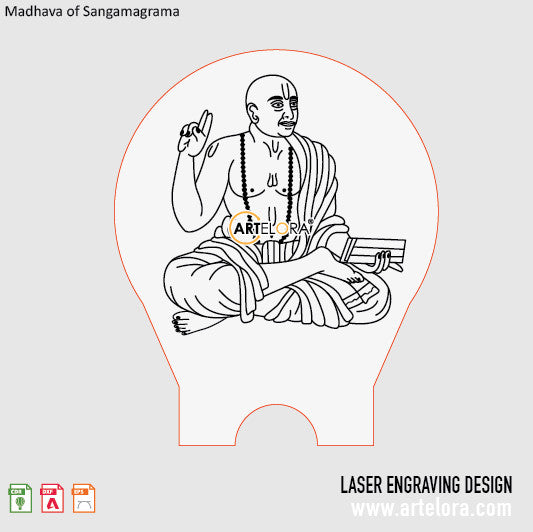 Madhava of Sangamagrama Laser Engraving