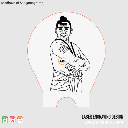 Madhava of Sangamagrama Laser Engraving