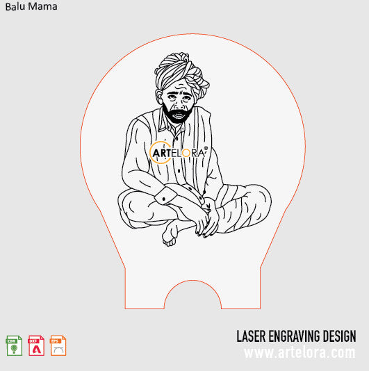 Balu Mama Laser Engraving
