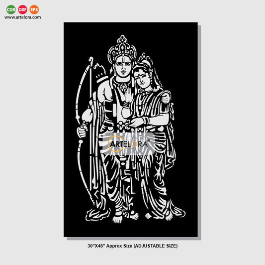 Lord Shri Rama and Sita Grill Design (Jali Design)